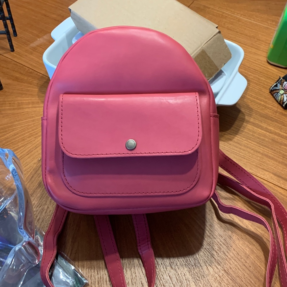 Portland Leather Goods Snap mini backpack unicorn Tulip - Picture 5 of 10